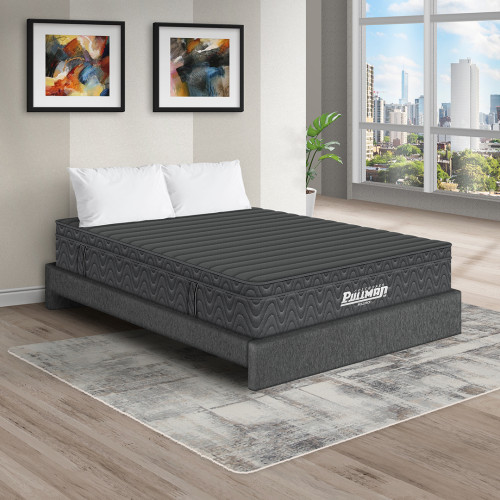 Colchón Rollpack Euro U + Base Cama + Almohada