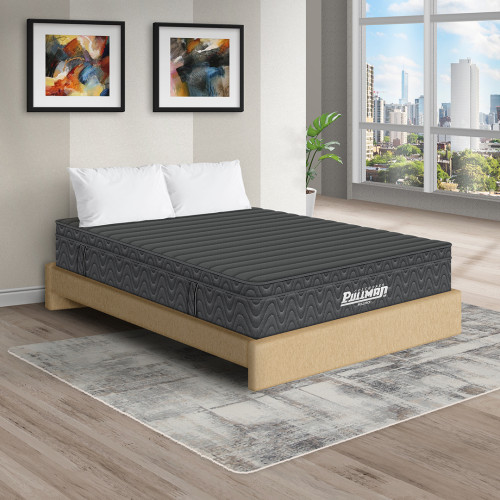 Colchón Rollpack Euro U + Base Cama + Almohada