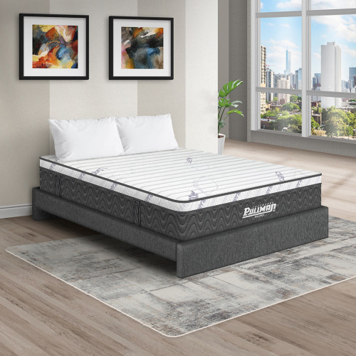 Colchón Rollpack Euro U + Base Cama + Almohada