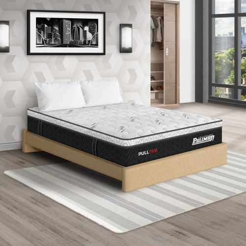 Colchón Pullpack Euro U + Base Cama + Almohada