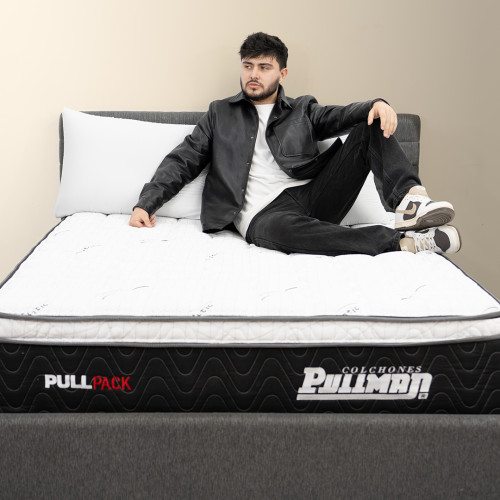 Colchón Pullpack Euro U + Cama Leo + Almohada