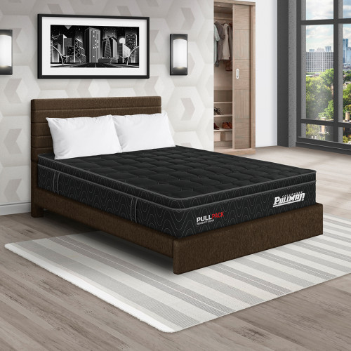 Colchón Pullpack Euro U + Cama Leo + Almohada