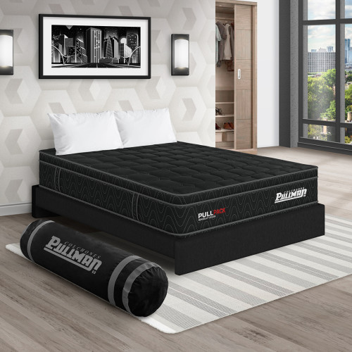 Colchón Pullpack Euro + Base Cama + Almohada
