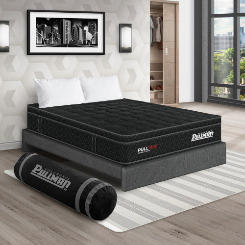 Colchón Pullpack Euro + Base Cama + Almohada