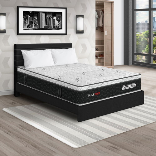 Colchón Pullpack Euro + Cama Leo + Almohada