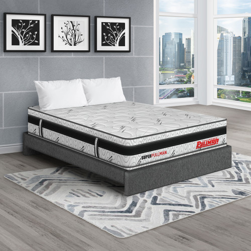 Colchón Superpullman Euro + Base Cama + Almohada