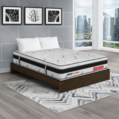 Colchón Superpullman Euro + Base Cama + Almohada