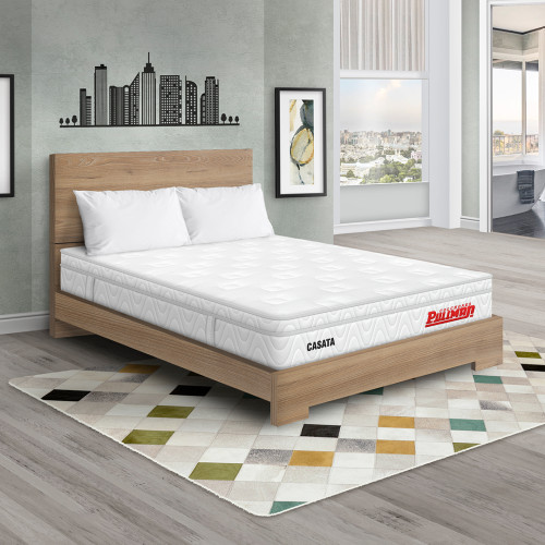 Colchón Casata Euro U + Cama TPM + Almohada