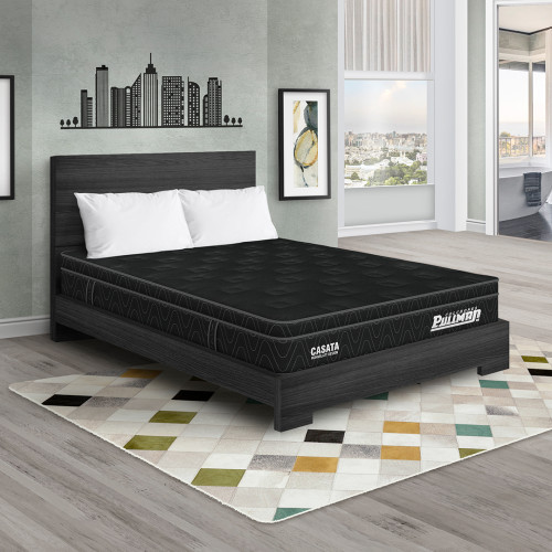 Colchón Casata Euro U + Cama TPM + Almohada