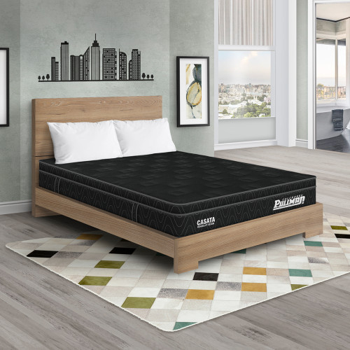 Colchón Casata Euro U + Cama TPM + Almohada