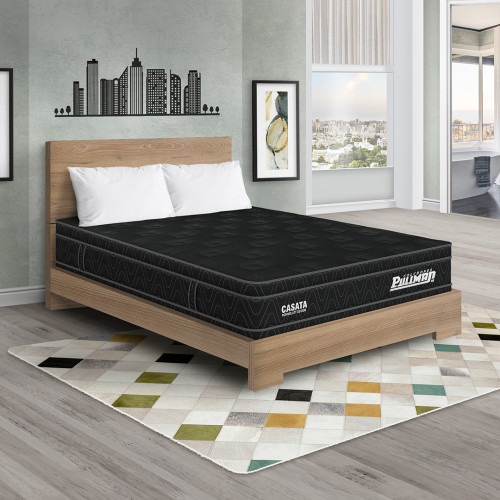 Colchón Casata Euro + Cama TPM + Almohada