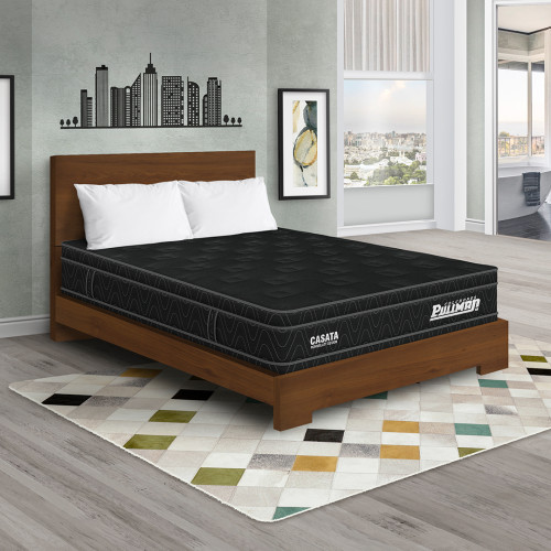 Colchón Casata Euro + Cama TPM + Almohada