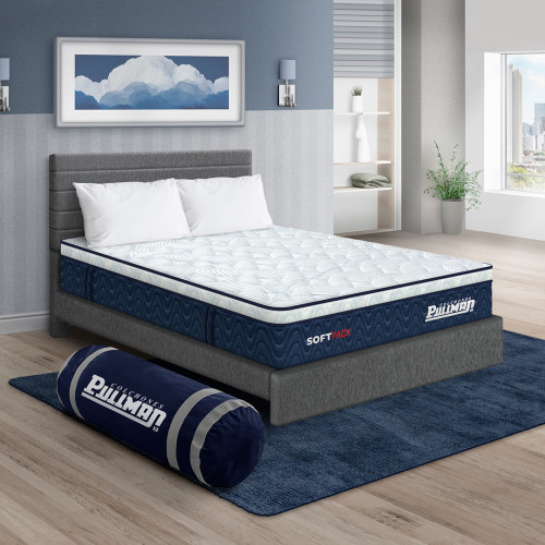 Colchón Softpack + Cama Leo + Almohada