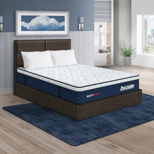 Colchón Softpack + Cama Firenze + Almohada