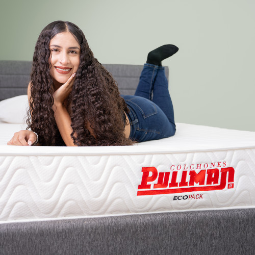 Colchón Ecopack + Cama Leo + Almohada