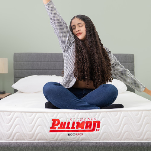Colchón Ecopack + Cama Leo + Almohada