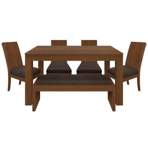 Juego de Comedor 4P (140) Italia Danny 2 Sillas 1 Banca