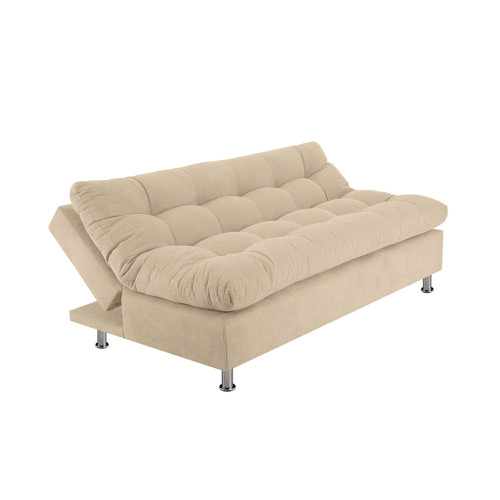 Combo Sofá Cama Comfort + Poltrona Mónaco + Mesa de Centro Italia + Tapete Deco Mediano