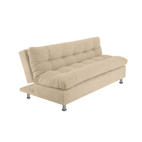 Combo Sofá Cama Comfort + Poltrona Mónaco + Mesa de Centro Italia + Tapete Deco Mediano