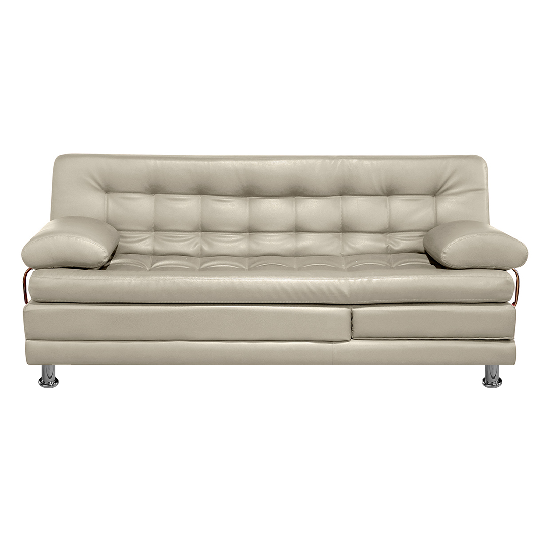 Sofá Cama Multifuncional Euro Con Brazos Cuero Sintético Amoblando