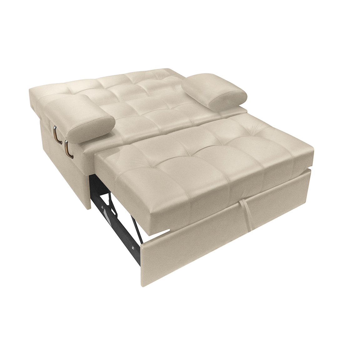 Sofacama Angela Con Brazos Cuero Sintetico Amoblando