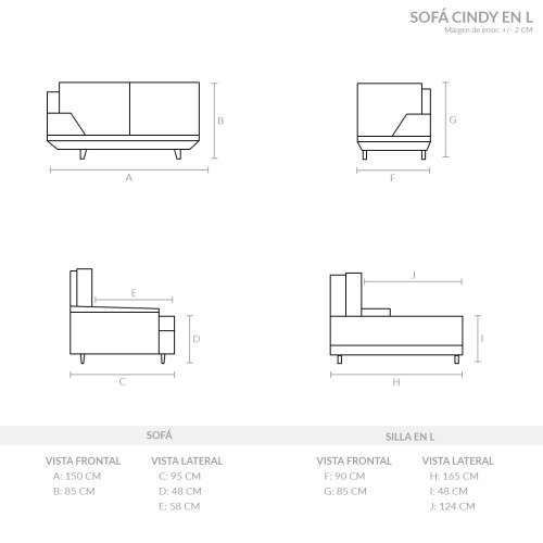 Sofá en L Cindy