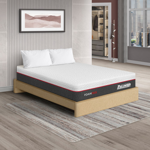 Colchón Foampack + Base Cama + Almohada